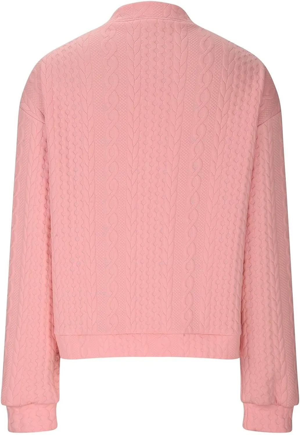 2024 Womens Short Winter Coats Dressy Casual Full Zip Up Petite Jackets Trendy Fashion Jacquard Sweater Cardigan Plus Size