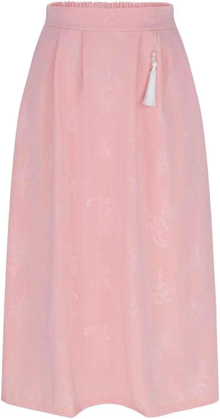 2025 Summer Long Skirt for Womens Fashion Flowy Swing A-line Midi Skirts High Elastic Waist Y2k Vintage Skirts