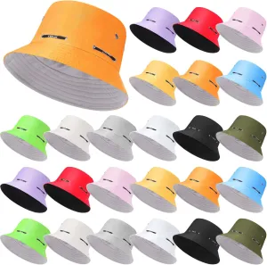 24 Pcs Bucket Hat Bulk for Women Men Adjustable Beach Boonie Sun Hat Summer Outdoor Packable Cap for Hiking Camping