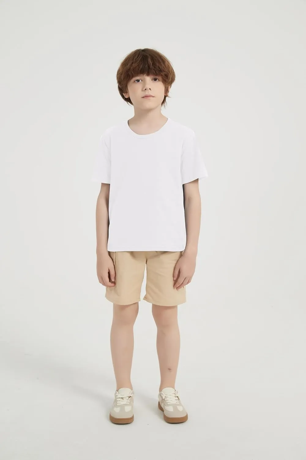6-Pack Kids Cotton T-Shirts Short Sleeve Basic Tops for Toddlers Boys and Girls