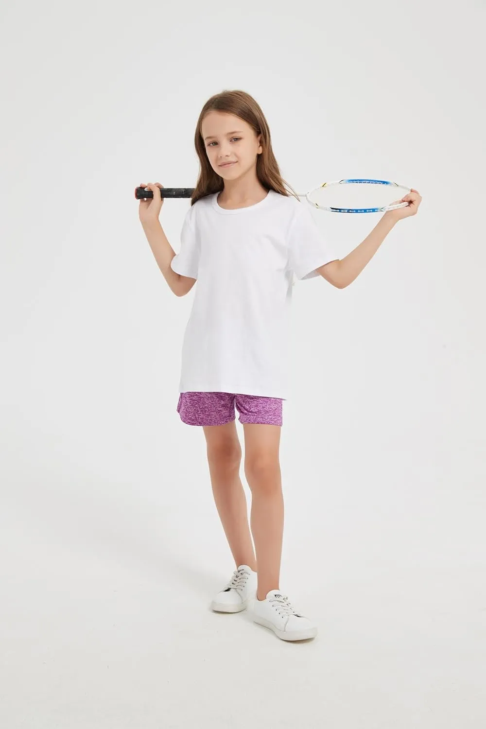 6-Pack Kids Cotton T-Shirts Short Sleeve Basic Tops for Toddlers Boys and Girls