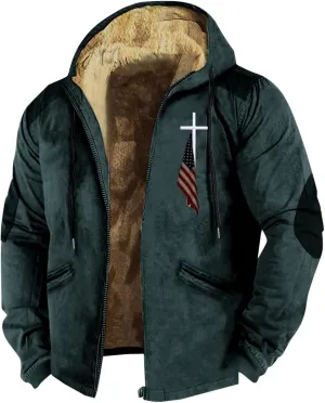 ADJHDFH Men’S Sherpa Lined Two Pocket Hooded Trucker Jacket 5Xl Mens Jacket Full Zip Hoodie Men Sherpa Lined Hoodie For Men