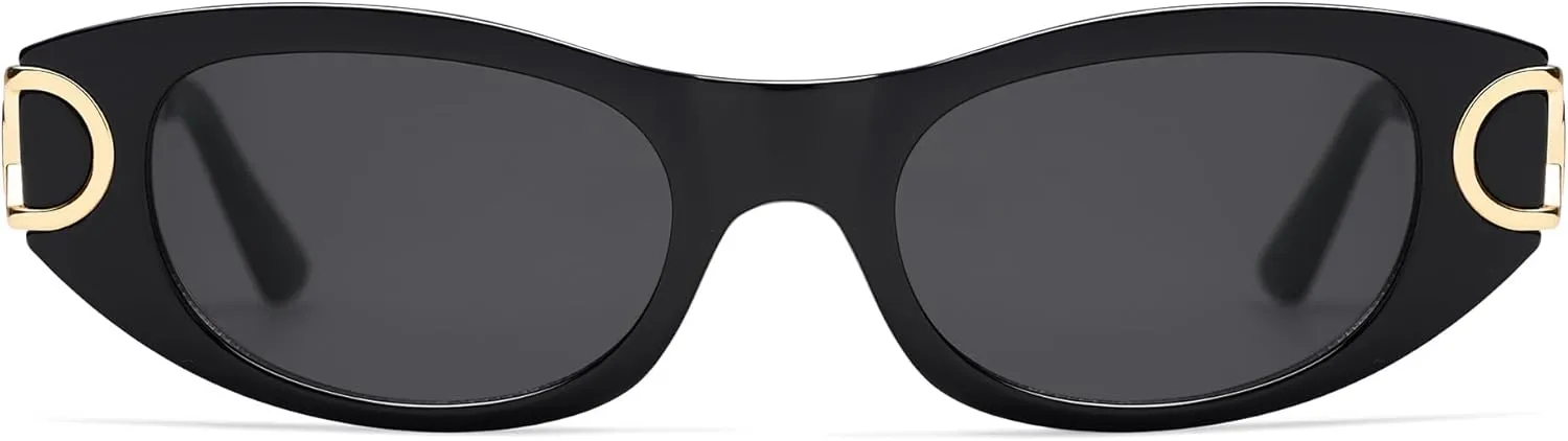 AMOMOMA Retro Oval Sunglasses for Womens Trendy Vintage Cat Eye Sunglasses 2024 AM6642