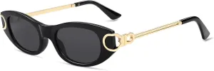 AMOMOMA Retro Oval Sunglasses for Womens Trendy Vintage Cat Eye Sunglasses 2024 AM6642
