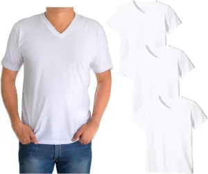 Andrew Scott Men's 3 Pack V Neck Light Weight Pure Cotton T Shirts