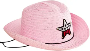 Baby Strawhat Sun Hat Summer Toddler Cowboy Hat UPF 50  Sun Protective Kids Beach Hats Adjustable Boy Girl Cap