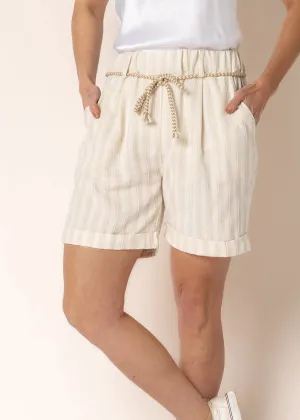 Belle Linen Shorts - Latte