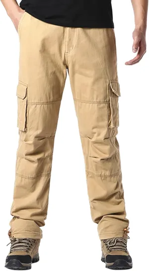 Big and Tall Men Cargo Jogger Sweat Pants Open Bottom Ripstop Hiking Work Pants Stretch Drawstring Cuffed Ankle Jogger