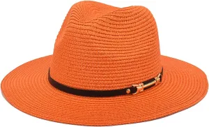 Big Brim Straw Hat Panama Jazz Hat Fedora Ladies Beach Travel Sun Hat Fisherman Black Bucket Hats for Women