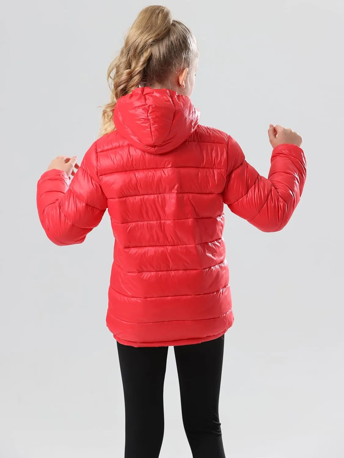 Boys Girls Hooded Puffer Jackets Kids Lightweight Padded Winter Coat Warm and Comfy Outerwear Jackets
