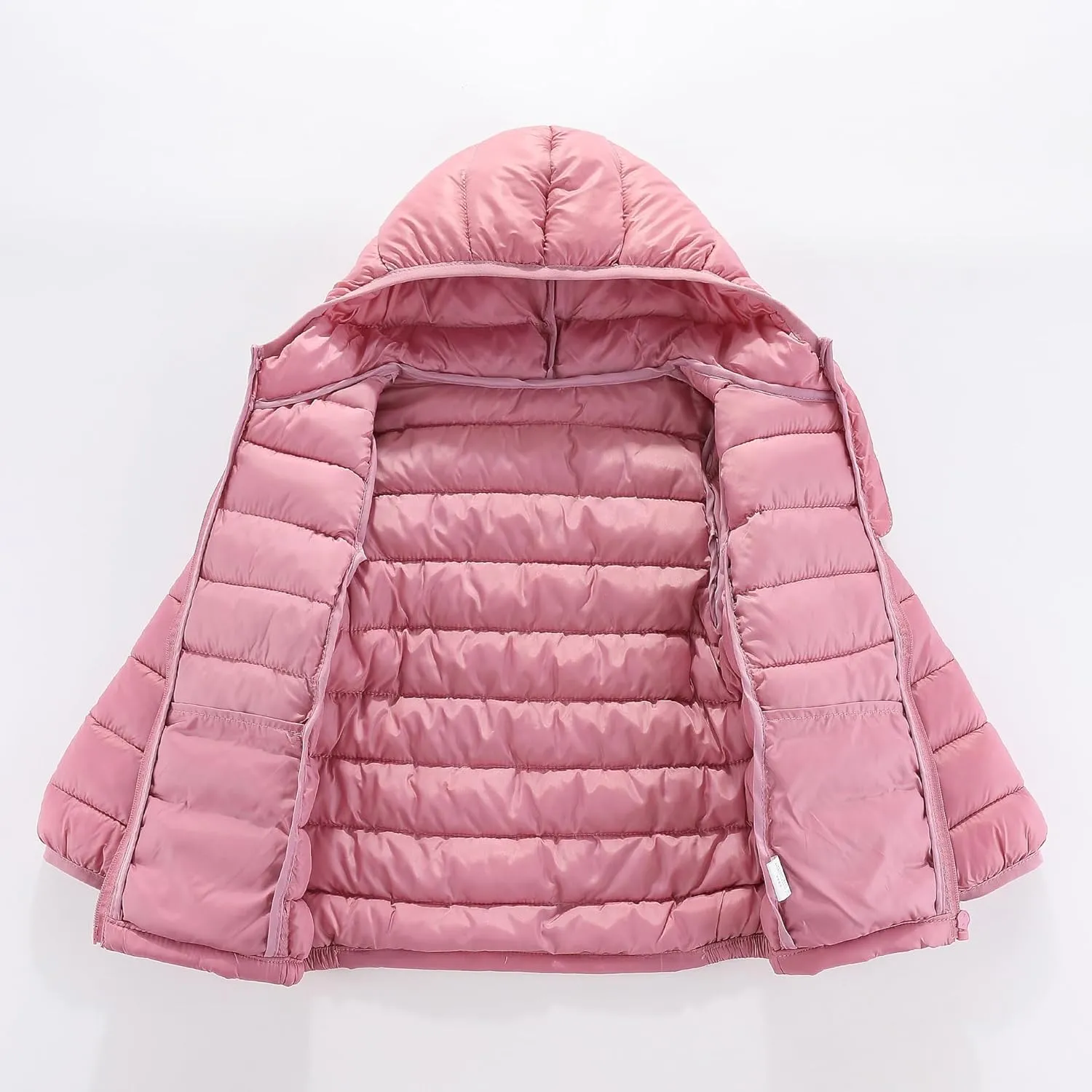 Boys Girls Hooded Puffer Jackets Kids Lightweight Padded Winter Coat Warm and Comfy Outerwear Jackets