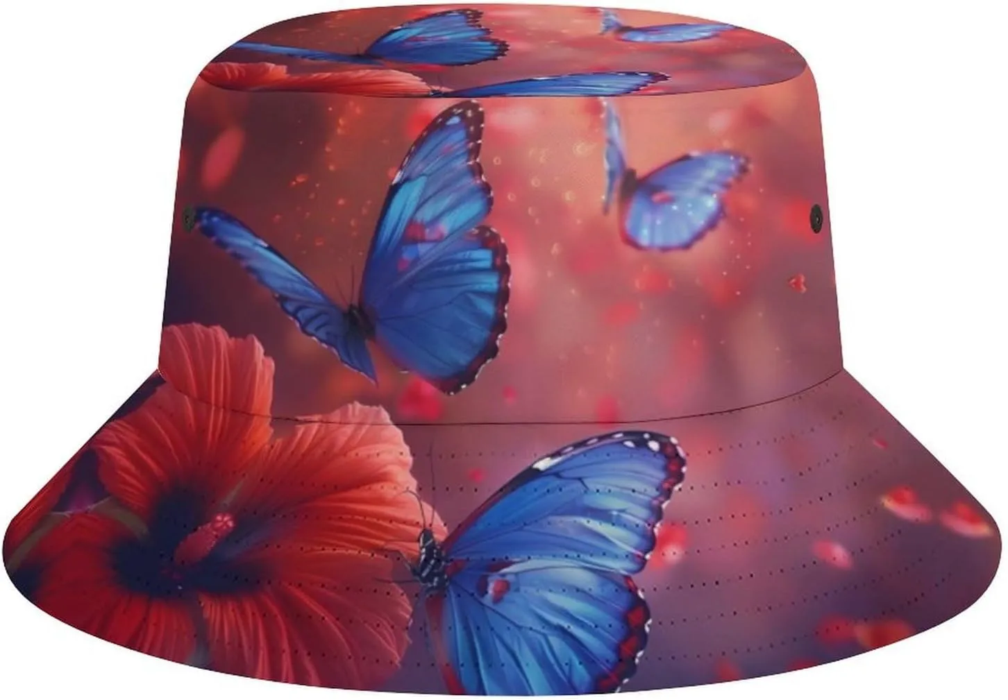 Butterfly Insect Animal Bucket Hat Lightweight Fishing Hat Wide Brim Sun Protection Cap for Men Women