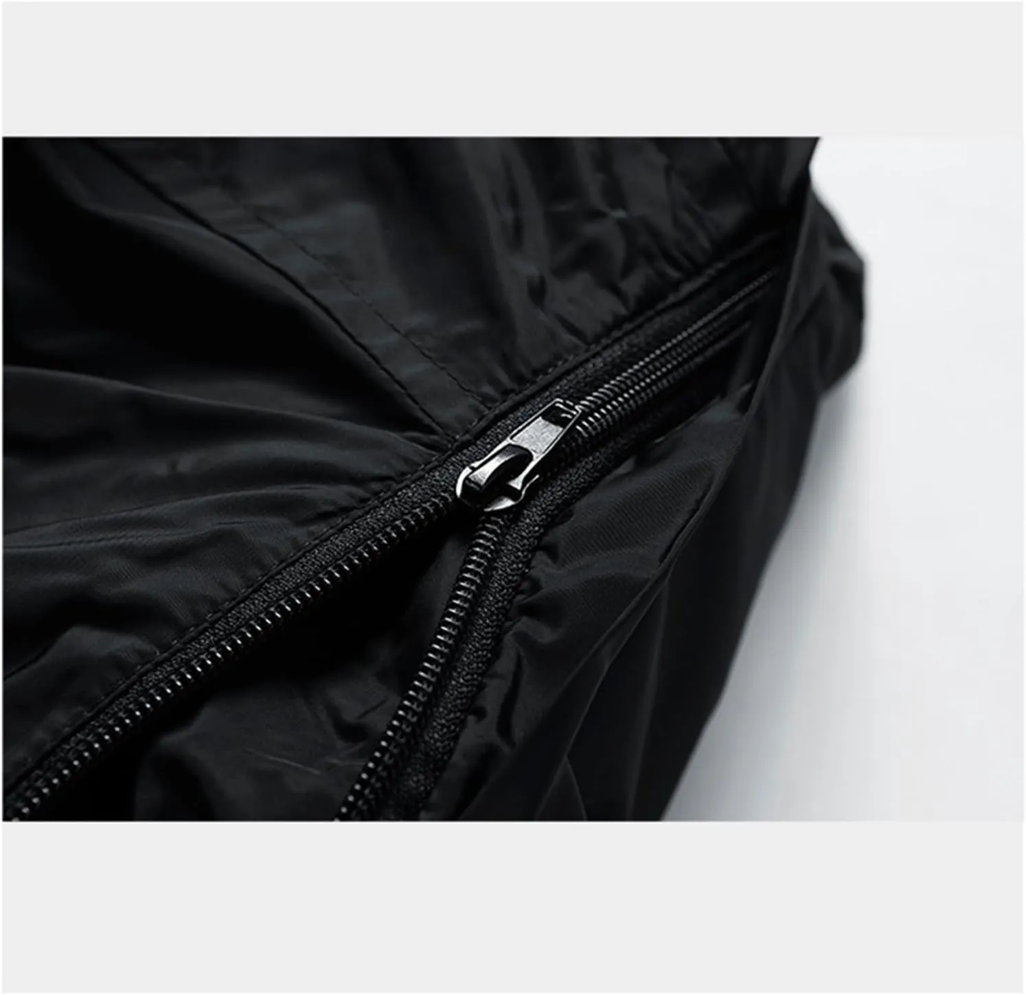 Canbebig Men's Thin Jackets Casual Work Track Jacket Solid Removable Hooded Jackets Windbreaker with Warm Light Inner Padding