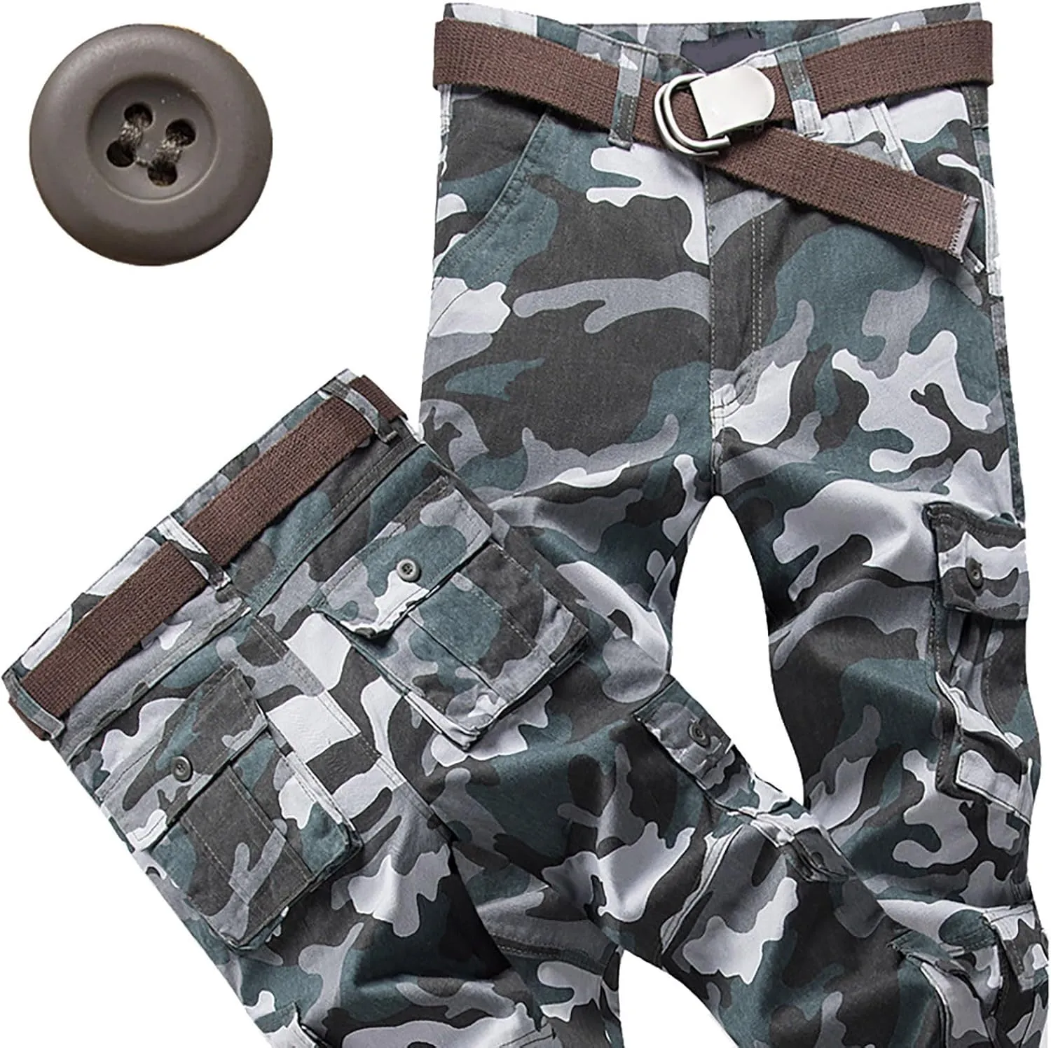 Cargo para and Winter High Street Leisure Loose Sports Running Solid Color Lace Up Cargo Pants Athletic Pants for