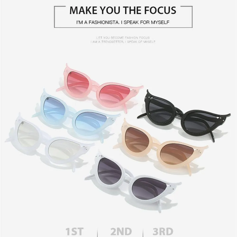 Cat Eye Sunglasses Women Fashion Vintage Snakelike Female Shades Luxury Sun Glasses UV400 Eyewear