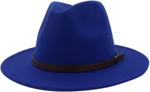 Classic Solid Fedora Hats for Men Women Wide Brim Felt Hat Panama Dress Fedora Hat