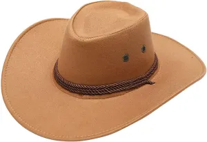 Classic Western-Cowboy-Hat Men Womens Wide Brim Hats Adult Western Fedora hat with Band for Women Men