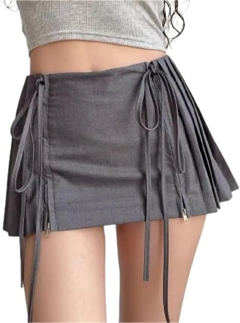 College Style Y2k Pleated Skirt Low Rise Mini Skirts Pleated Mini Skirts Cute Summer Clothes Skirts for Women