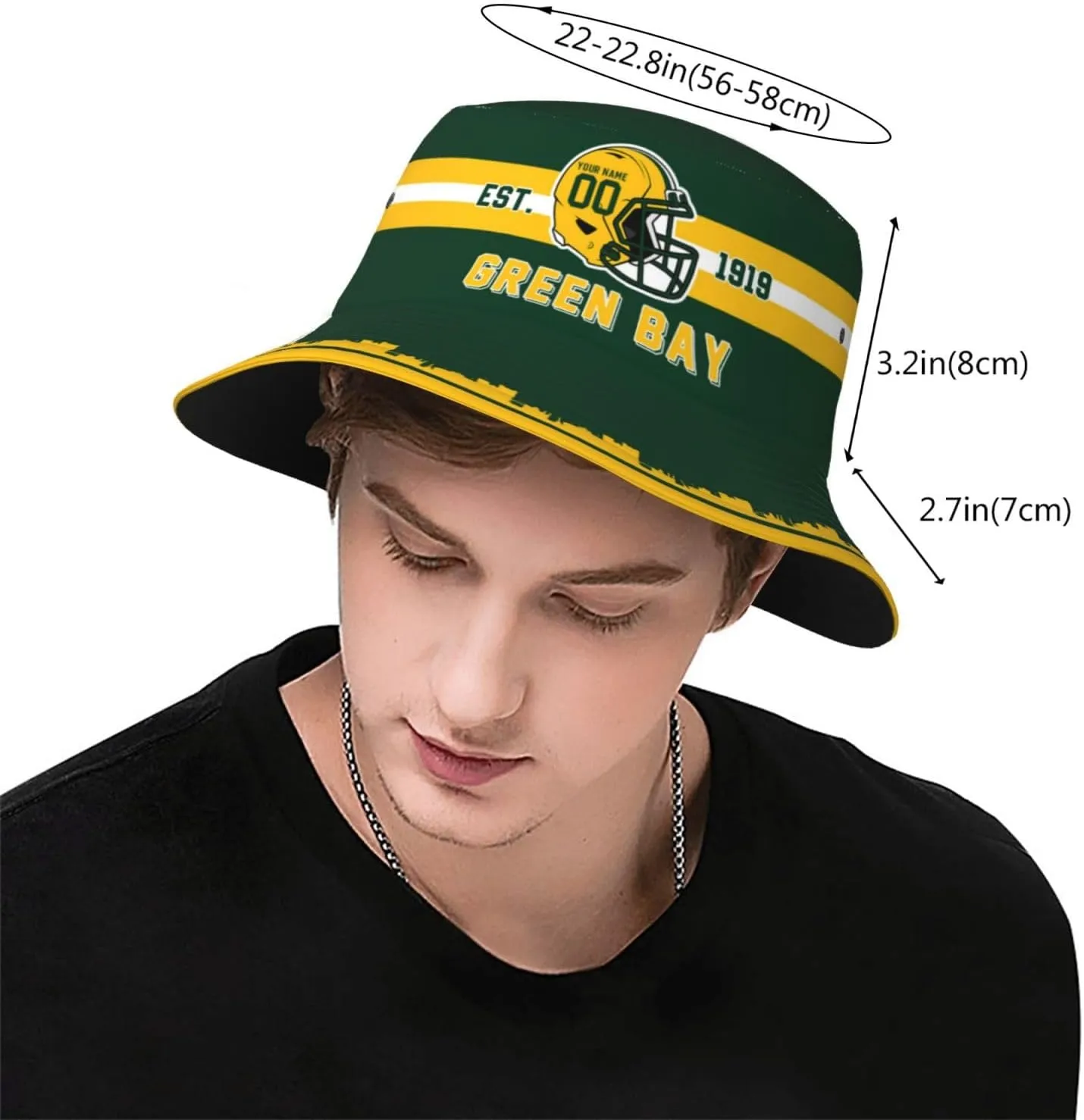 Custom Bucket Hat,Football Bucket Hat,Personalized Custom Fishing Hats,Sun Hat,Fisherman Hat,Beach Caps Gifts for Men Women