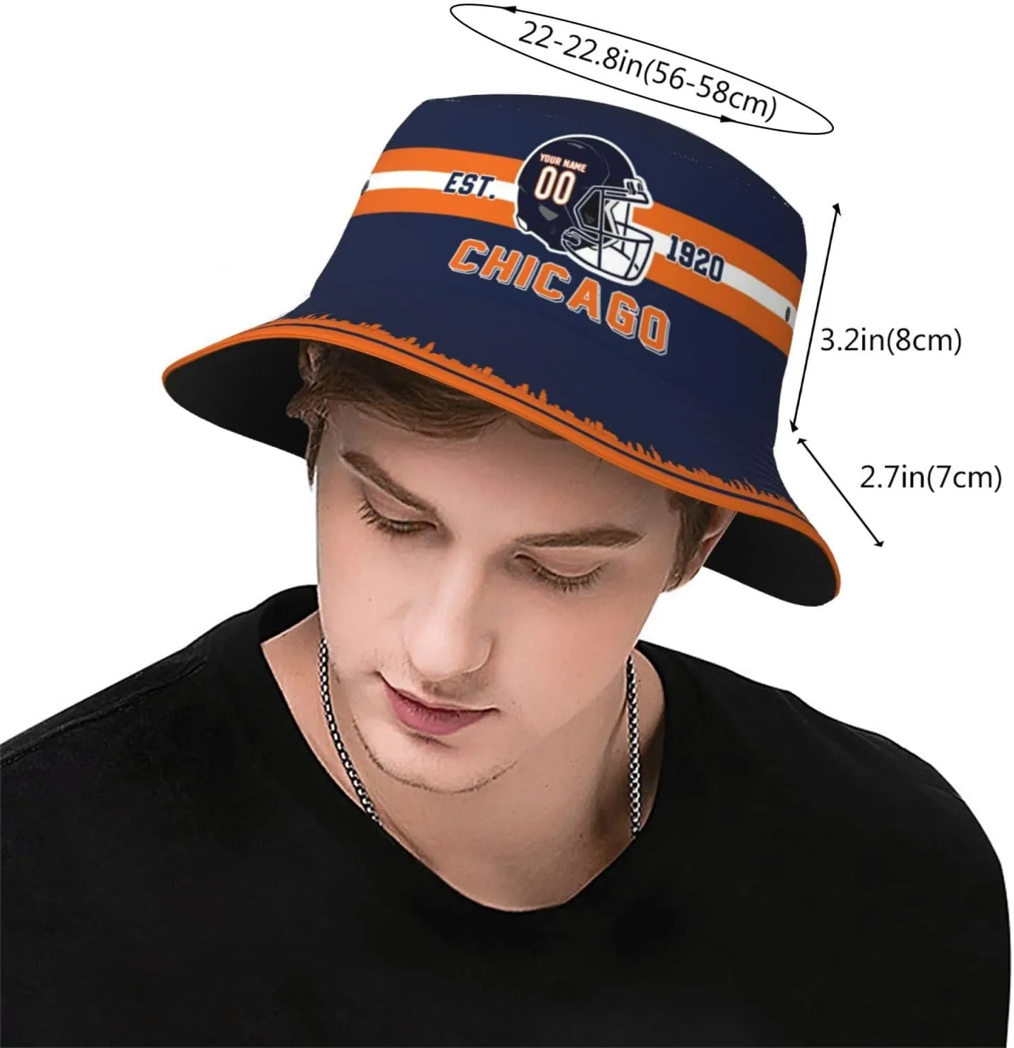 Custom Bucket Hat,Football Bucket Hat,Personalized Custom Fishing Hats,Sun Hat,Fisherman Hat,Beach Caps Gifts for Men Women