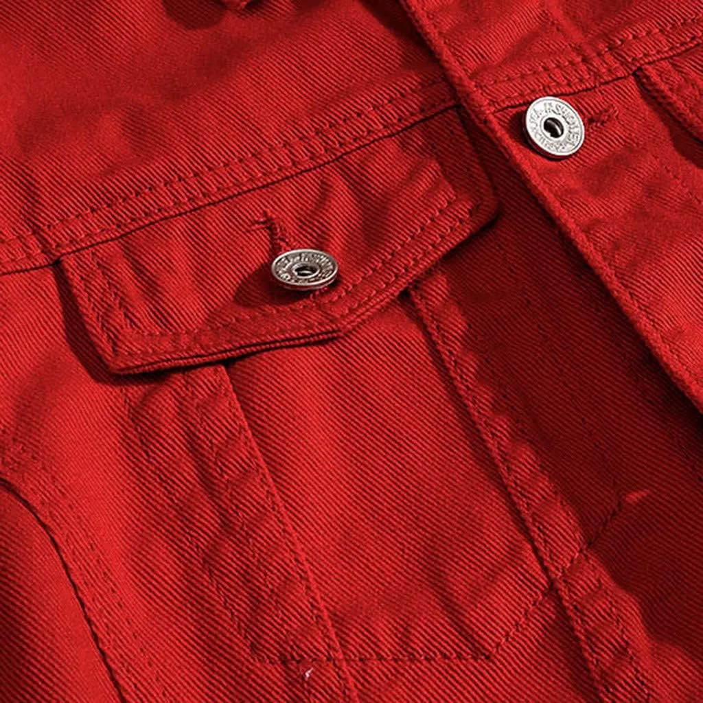 Denim Jacket Men Lightweight Button Down Long Sleeve Jean Jackets Coats Spring Fall Fashion, S-4XL