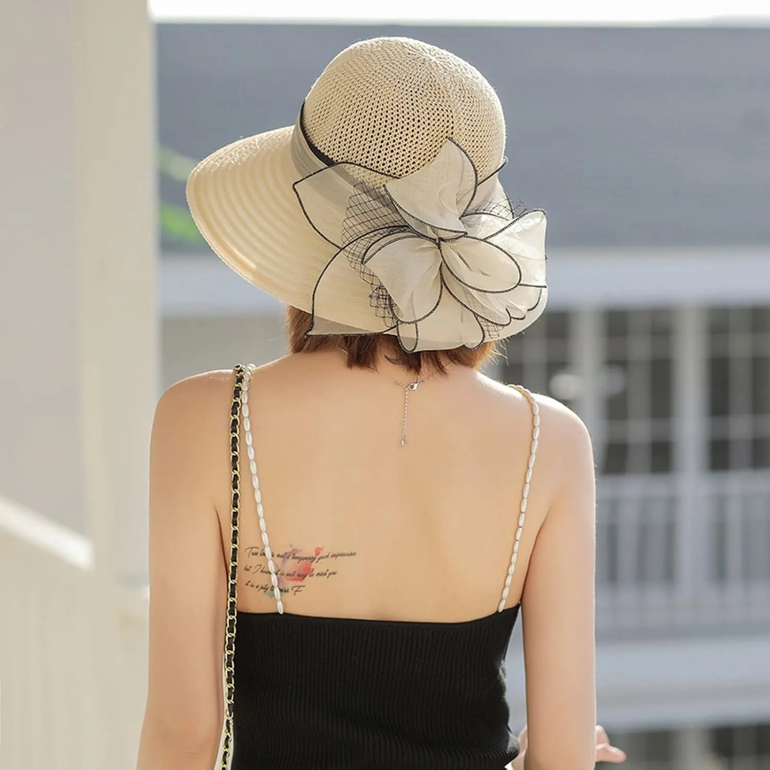 Derby Hat Church Dress for Women Tea Party Church Wedding Fascinator Hat Veil Wide Brim Bowler Hat Sun Hats