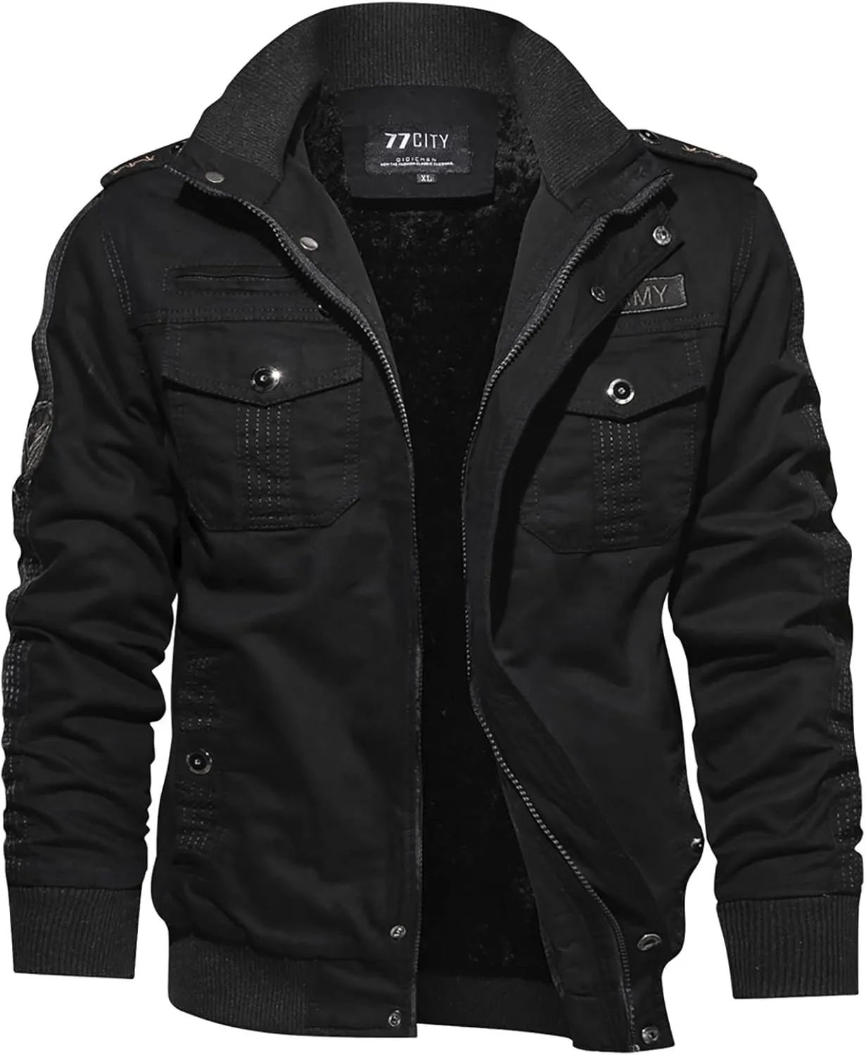 DuDubaby Men Casual Winter Warm Top Blouse Thickening Coat Outwear Top Blouse Jacket