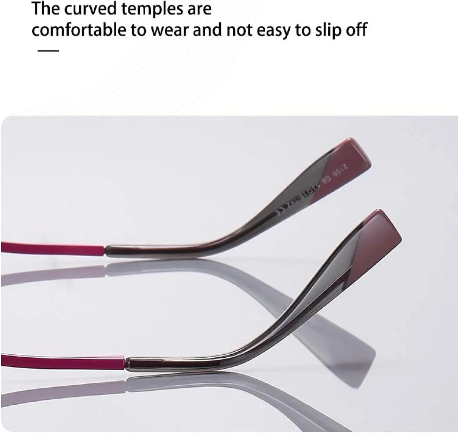 Fashion Ladies Cat Eye Frame Metal Temple Literary Glasses