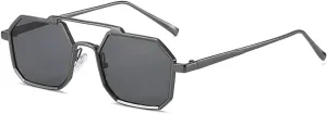 Fashion Polygon Sunglasses for Women Men Retro Metal Punk Men Vintage Steampunk Uv400