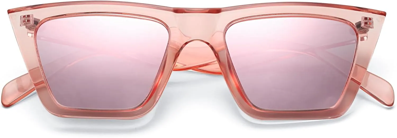 Fashion Vintage Square Cat Eye Sunglasses Women Trendy Cateye Sunglasses
