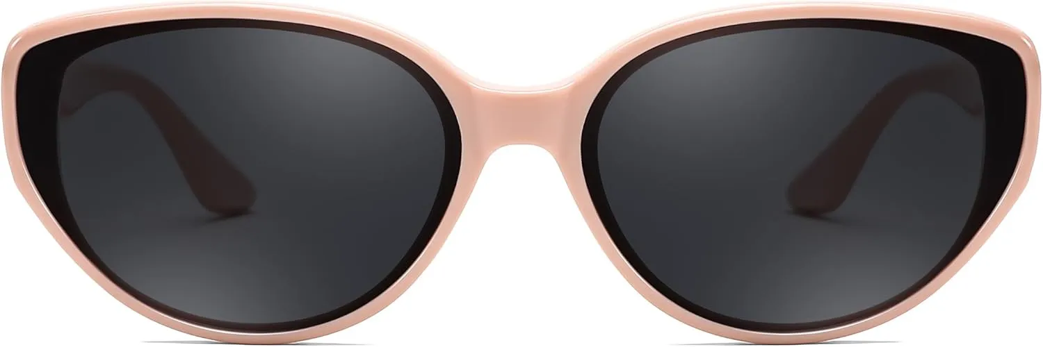 FEISEDY Oval Cat Eye Sunglasses for Women Vintage 90s Y2K Style Trendy Cute Sun Glasses B0228