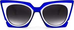 FEISEDY Vintage Square Cat Eye Sunglasses Women Trendy Metal ZigZag Temple Cateye Sun Glasses B9055