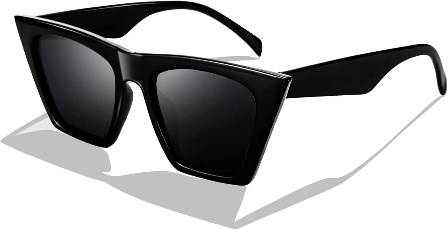 FEISEDY Vintage Square Cat Eye Sunglasses Women Trendy Shades UV400