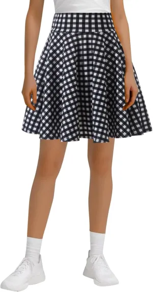 Flowy Skirts for Women Summer Casual High Elastic Waist Tummy Control Trendy Pleated Sports Yoga Running Midi Skirts
