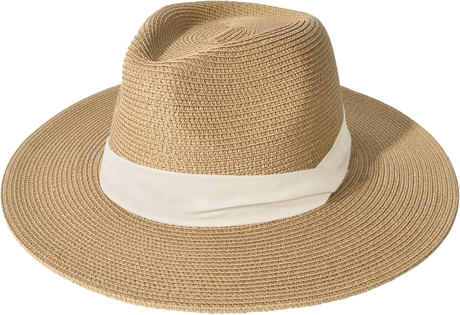 FURTALK Womens Mens Wide Brim Straw Panama Hat Fedora Summer Beach Sun Hat UPF Straw Hat for Women