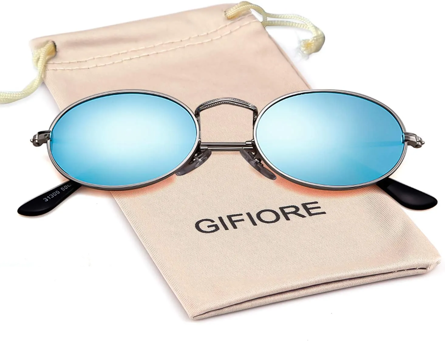 GIFIORE Oval Sunglasses Vintage Retro 90s Sunglasses Trendy Designer Glasses for Women Men