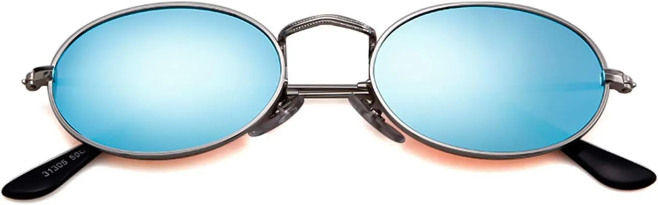 GIFIORE Oval Sunglasses Vintage Retro 90s Sunglasses Trendy Designer Glasses for Women Men