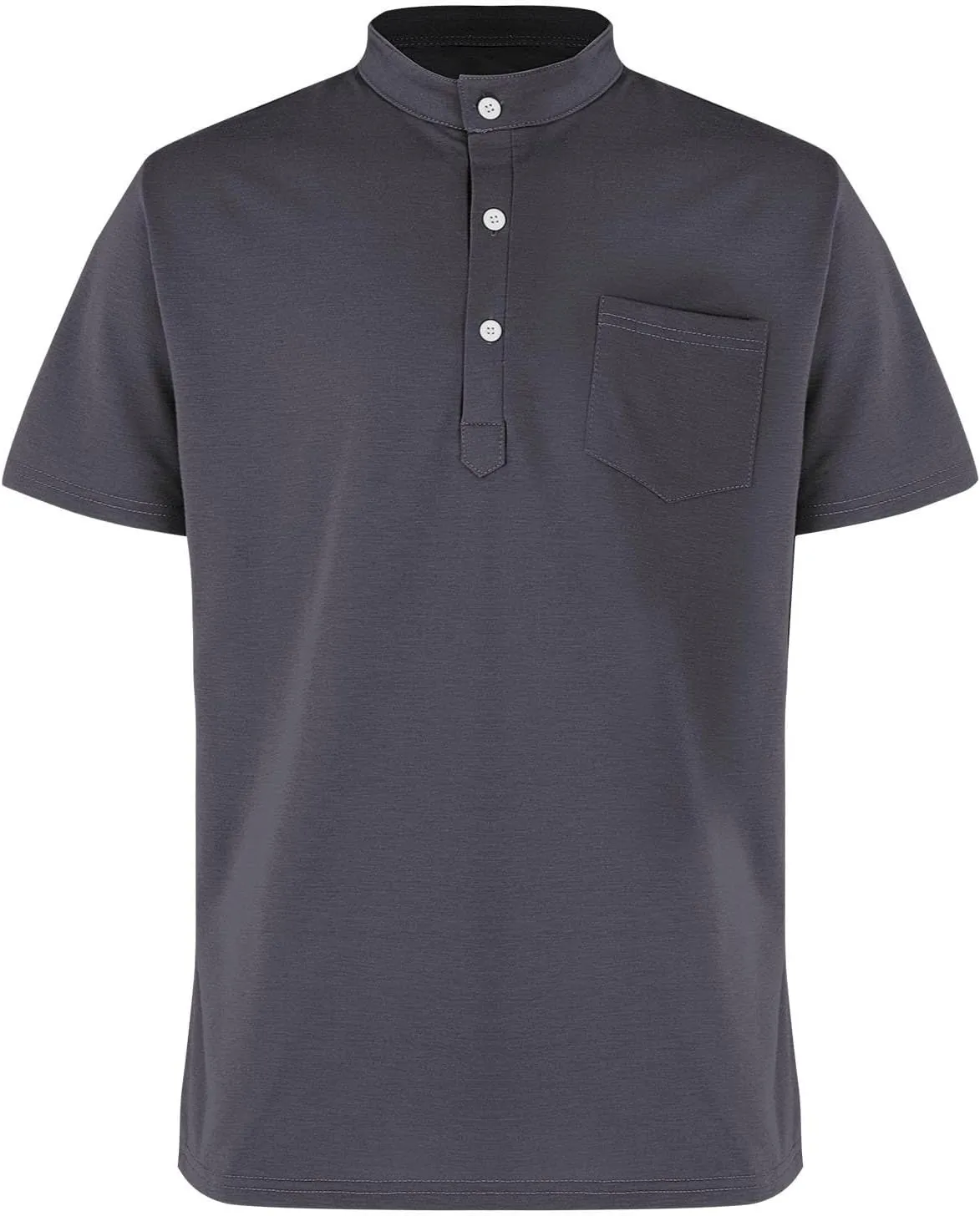 Henley Shirts for Men Short Sleeve Casual Slim Fit Button Up Tees Comfy Basic Cotton T-Shirts Summer Lightweight Tops