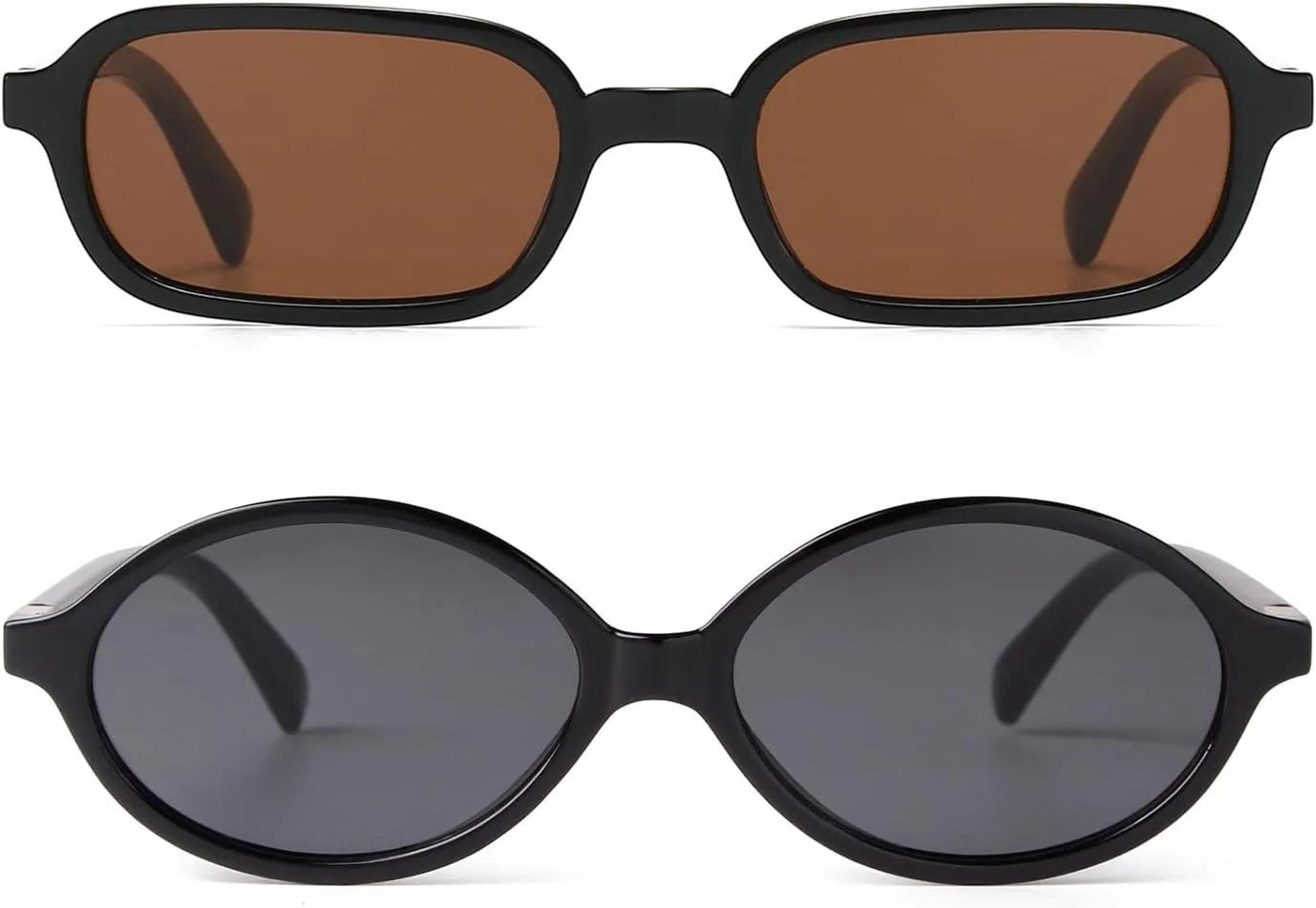 JUDOO Retro Rectangle Sunglasses for Women Men Narrow Vintage 90s Square Sunnies Rectangular Sunglasses Slim Cute Glasses