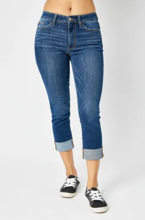 Judy Blue MR Vintage Cuffed Capri