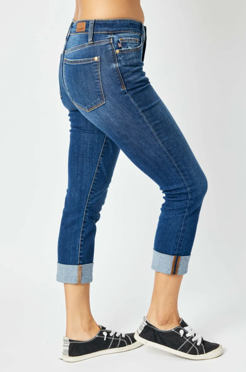 Judy Blue MR Vintage Cuffed Capri