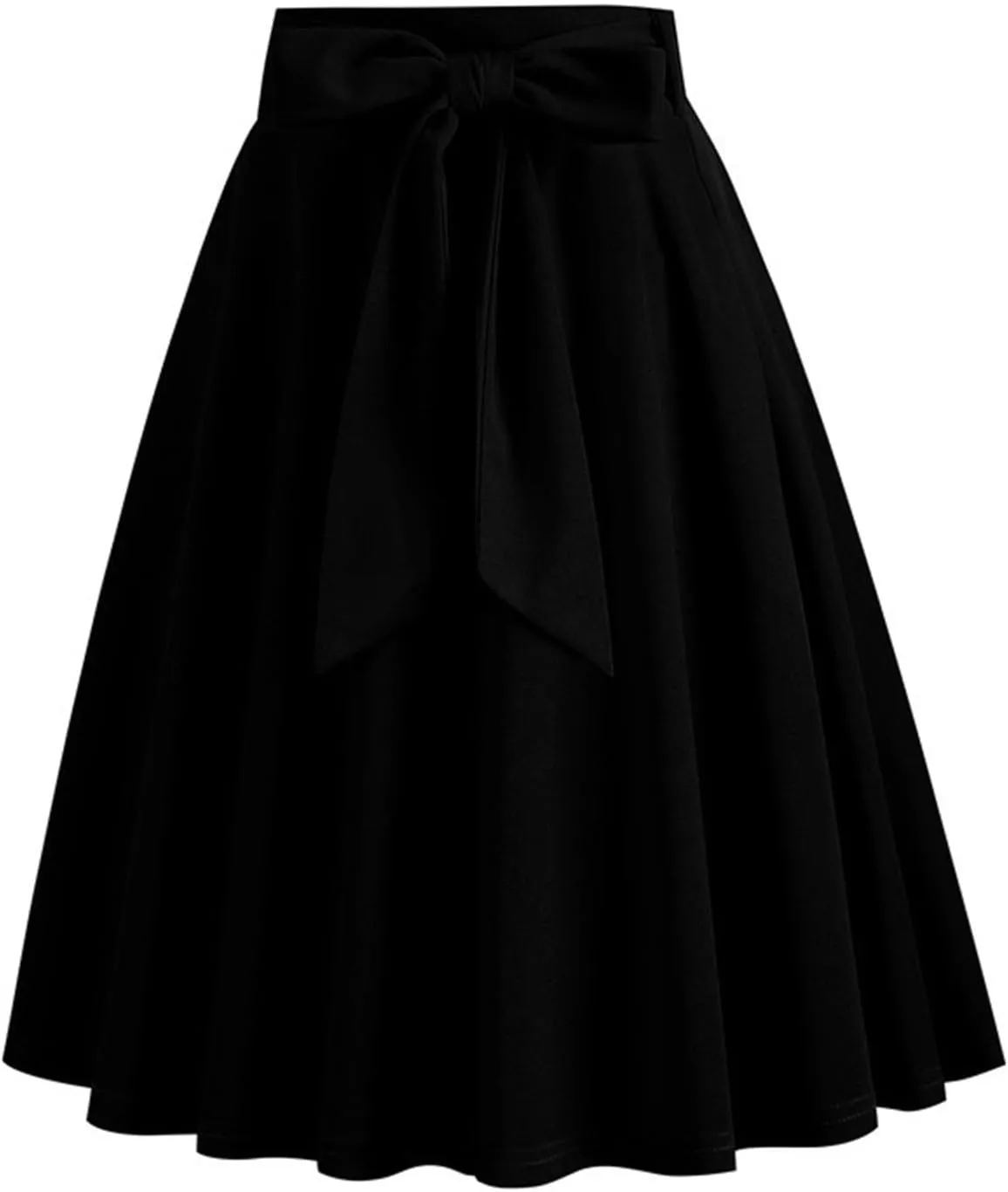 Knee Length Skirts for Women Dressy Casual Comfy Summer Pleated a Line Skirts High Waisted Swing Skater Skirt