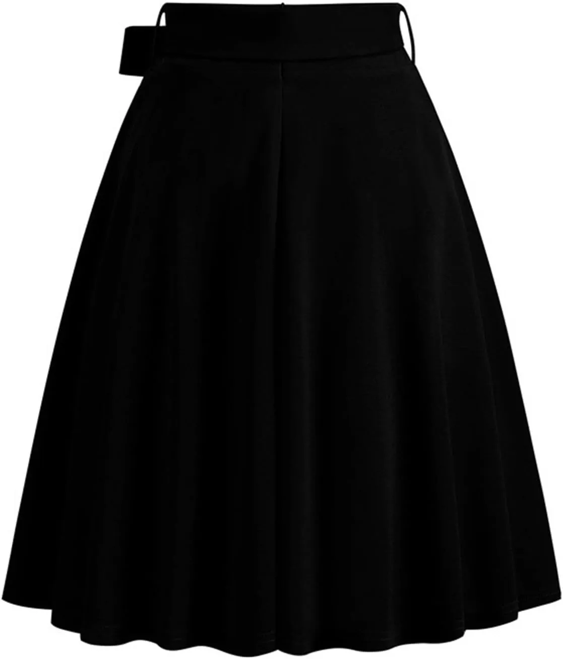 Knee Length Skirts for Women Dressy Casual Comfy Summer Pleated a Line Skirts High Waisted Swing Skater Skirt