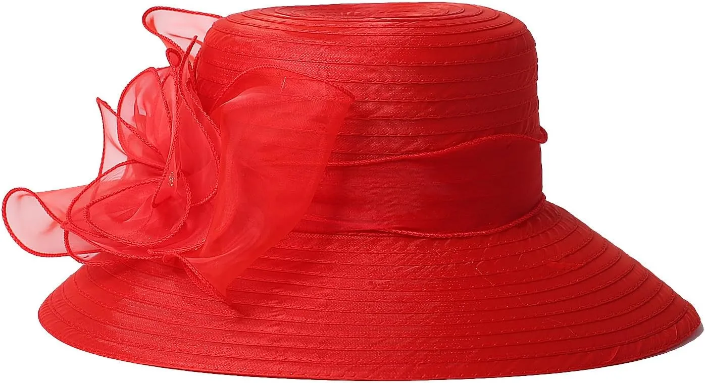 Lady Derby Dress Church Cloche Hat Floral Bucket Wedding Bowler Hats Womens Kentucky Wide Brim Royal Fedora Hats