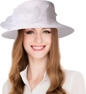Lady Derby Dress Church Cloche Hat Floral Bucket Wedding Bowler Hats Womens Kentucky Wide Brim Royal Fedora Hats