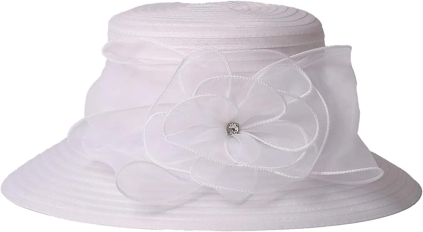 Lady Derby Dress Church Cloche Hat Floral Bucket Wedding Bowler Hats Womens Kentucky Wide Brim Royal Fedora Hats