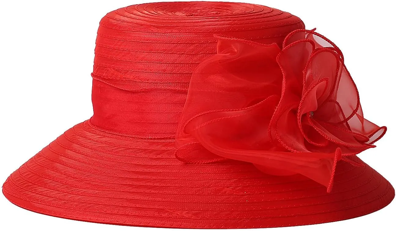 Lady Derby Dress Church Cloche Hat Floral Bucket Wedding Bowler Hats Womens Kentucky Wide Brim Royal Fedora Hats