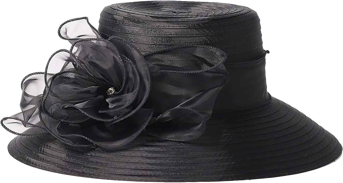 Lady Derby Dress Church Cloche Hat Floral Bucket Wedding Bowler Hats Womens Kentucky Wide Brim Royal Fedora Hats
