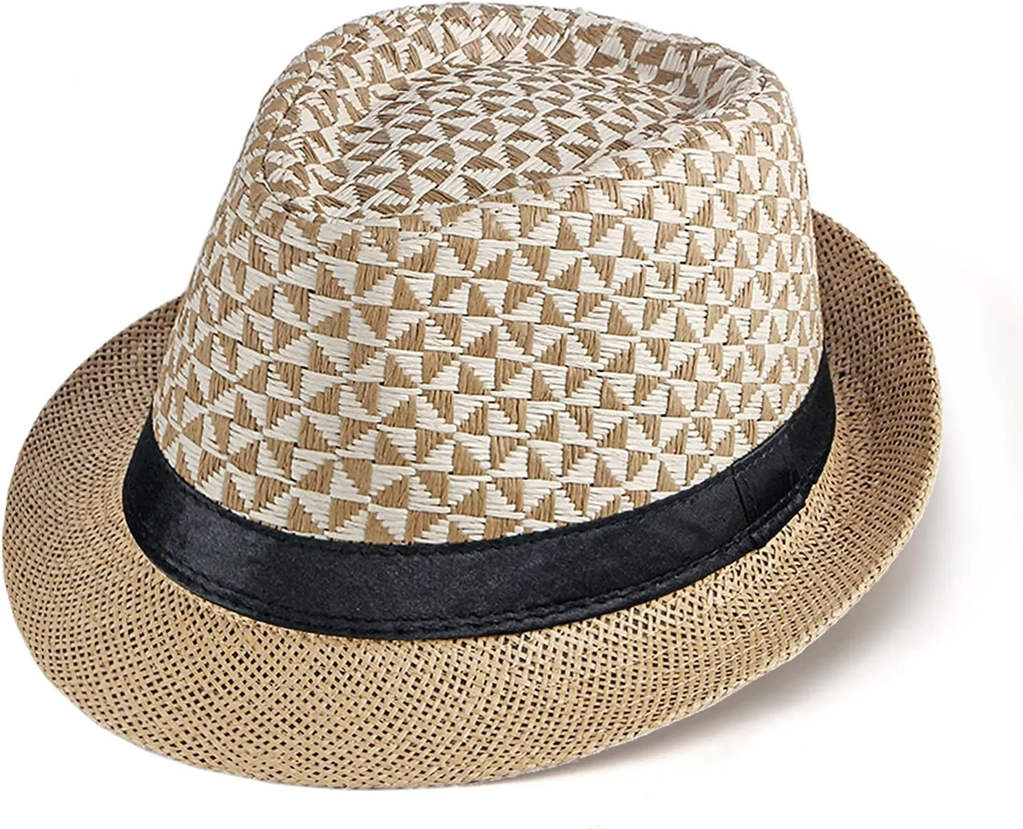 Lisianthus Short Brim Fedora Hats Summer Beach Panama Trilby Hat for Men & Women