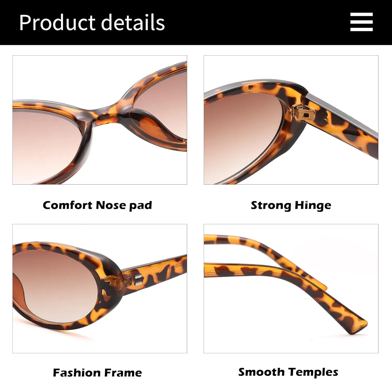 LIU·WEN Oval Sunglasses for Women Men Retro Small Cat Eye Glasses 90s Vintage Style Shades